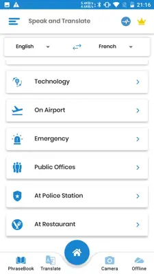 Speak and translate android App screenshot 1